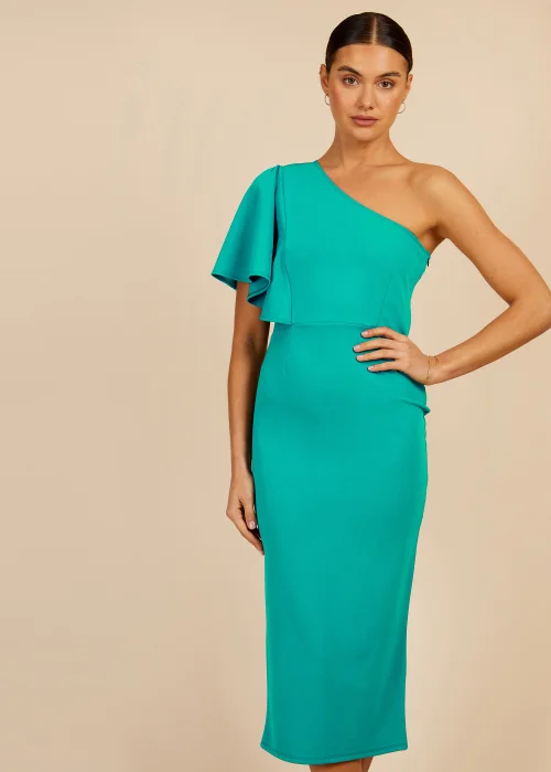 Little Mistress Green Asymmetric Midi Dress - 10 Image 4