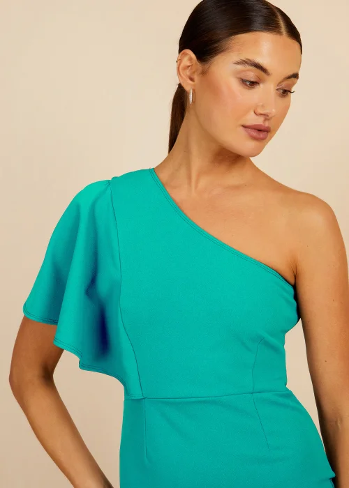 Little Mistress Green Asymmetric Midi Dress - 10 Image 3