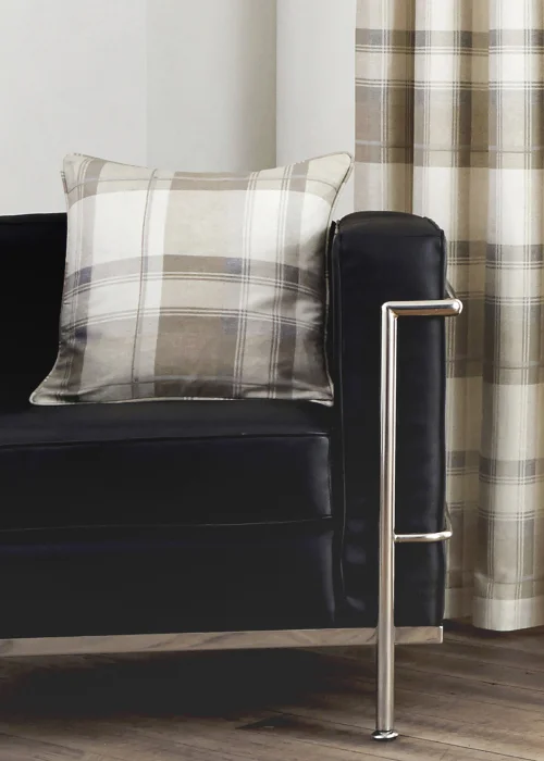 Fusion Balmoral Check Natural Filled Cushion (43cm x 43cm) - One Size Image 2