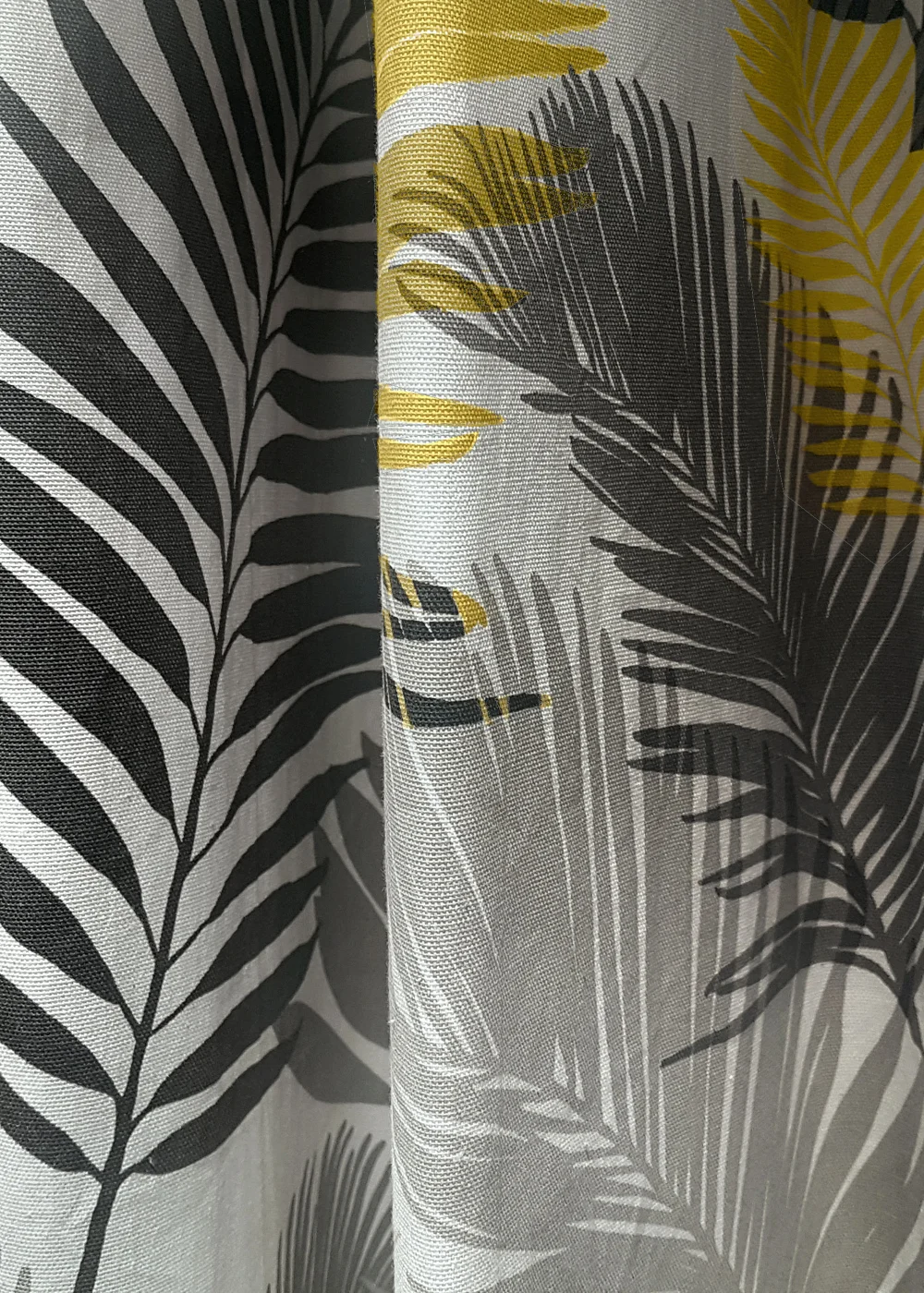 Fusion Tropical Curtains Yellow Eyelet Curtains - 46W X 54D (116x137cm) Image 3