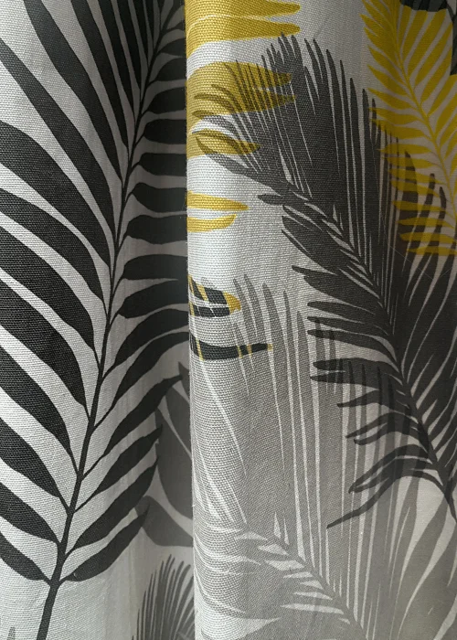 Fusion Tropical Curtains Yellow Eyelet Curtains - 46W X 54D (116x137cm) Image 3