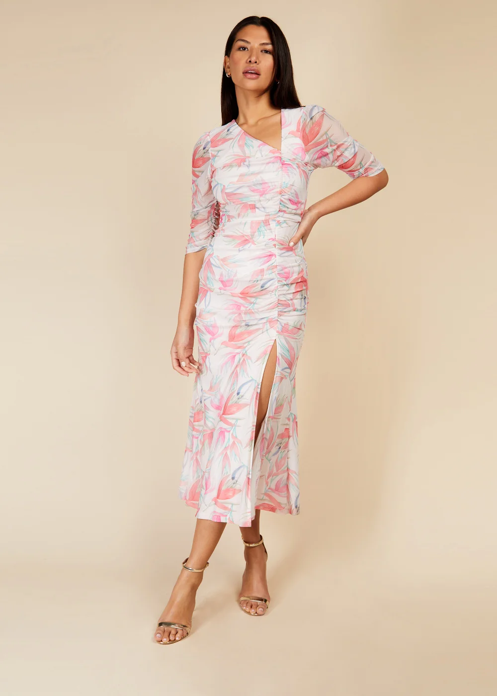 little mistress floral maxi dress Outlet Little Mistress Tibby Floral Satin Maxi Dress size: 10 UK