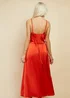 Little Mistress Orange Cross Over Satin Maxi Dress - 14 Image 2