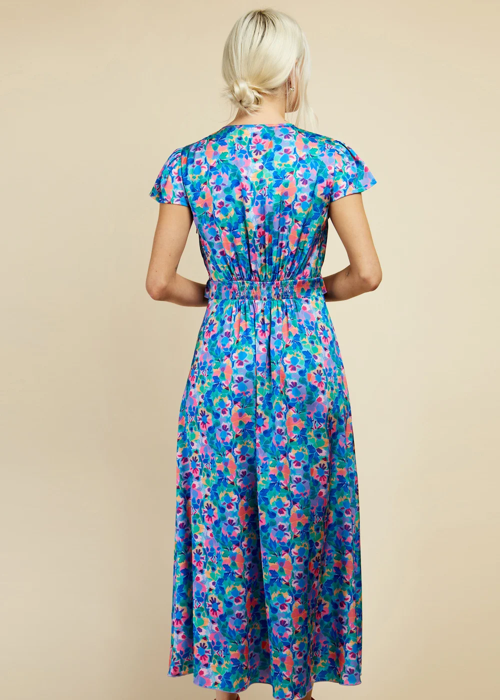 Little Mistress multicoloured Floral Midi Dress - 8 Image 2