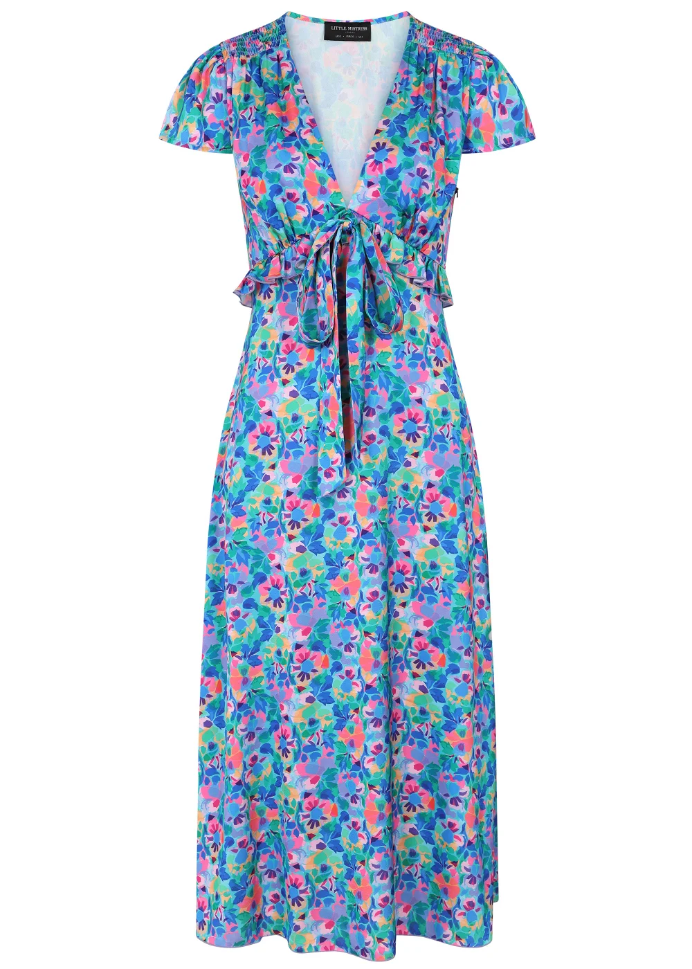 Little Mistress multicoloured Floral Midi Dress - 8 Image 5