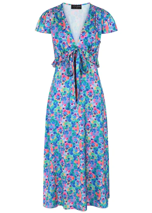 Little Mistress multicoloured Floral Midi Dress - 8 Image 5