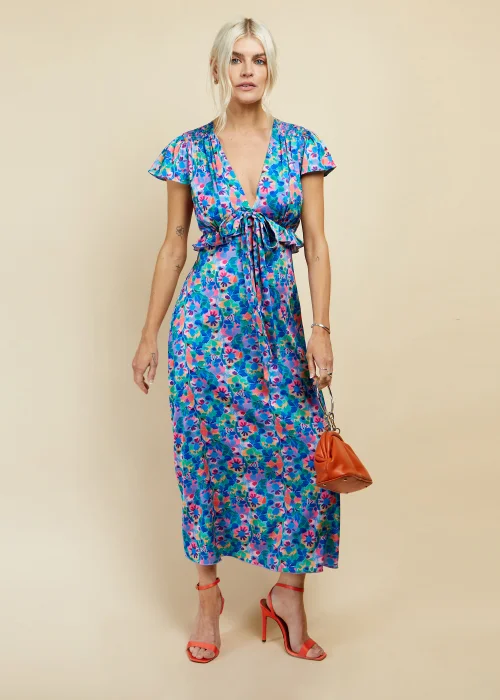 Little Mistress multicoloured Floral Midi Dress - 8 Image 1