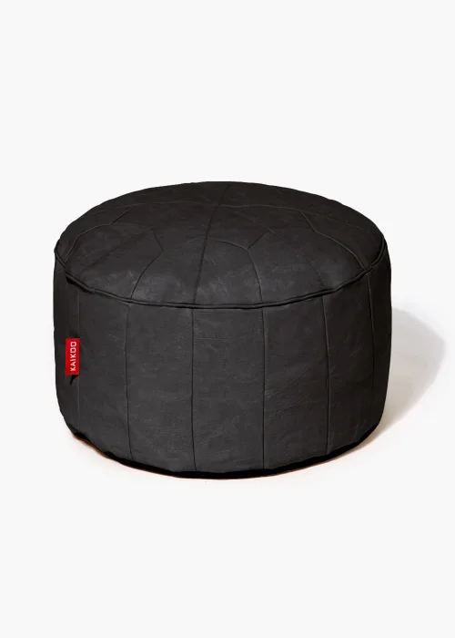 KAIKOO Morrocan Faux Leather Pouffe - One Size Image 1