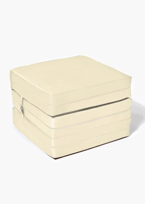 Kaikoo Fold Out Mattress Cube Cream - One Size Image 1