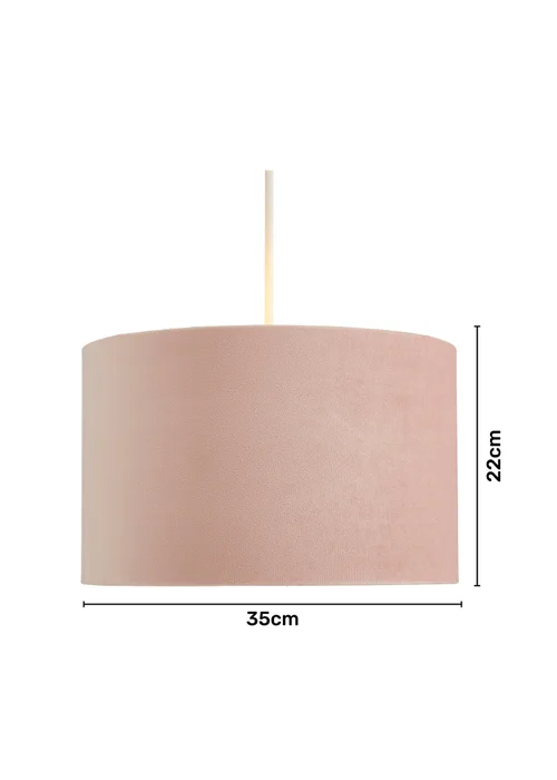 Inlight Velvet Drum Lamp Shade (35cm x 35cm x 22cm) - One Size Image 5
