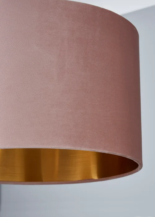 Inlight Velvet Drum Lamp Shade (35cm x 35cm x 22cm) - One Size Image 3