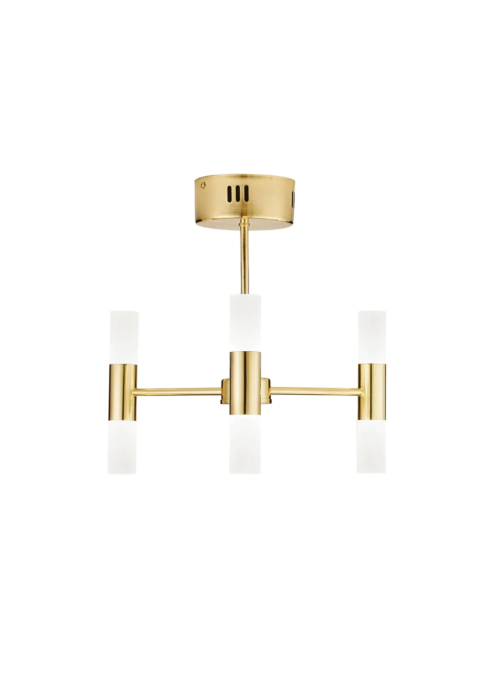 Inlight 3 Arm Brass Tube 6LT Led Chandelier (35cm x 39cm) - One Size Image 2