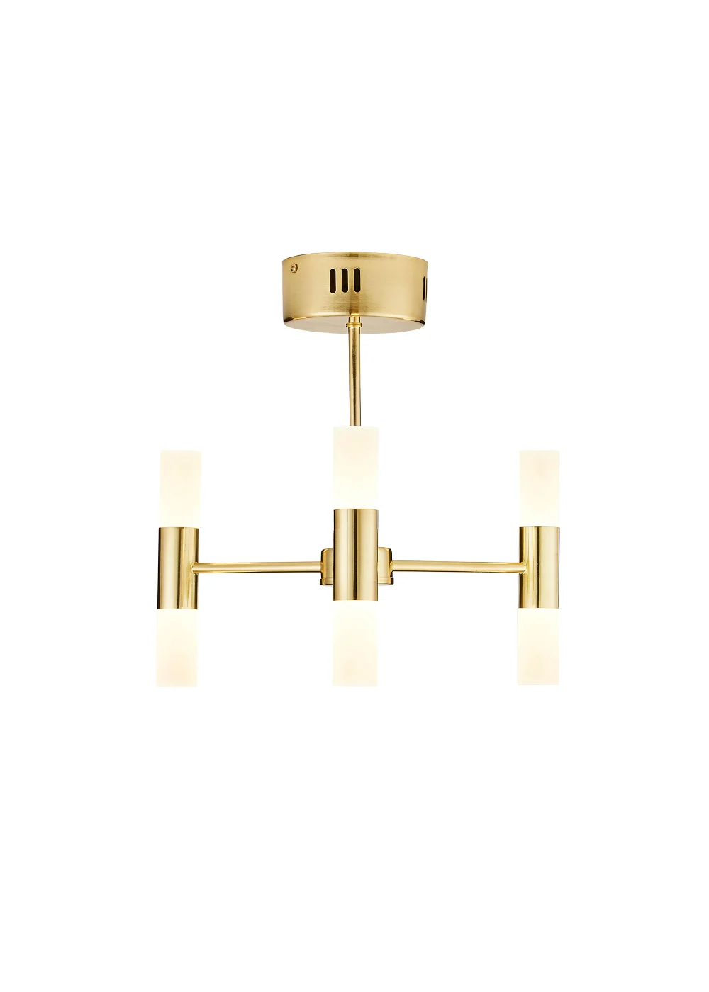 Inlight 3 Arm Brass Tube 6LT Led Chandelier (35cm x 39cm) - One Size Image 4