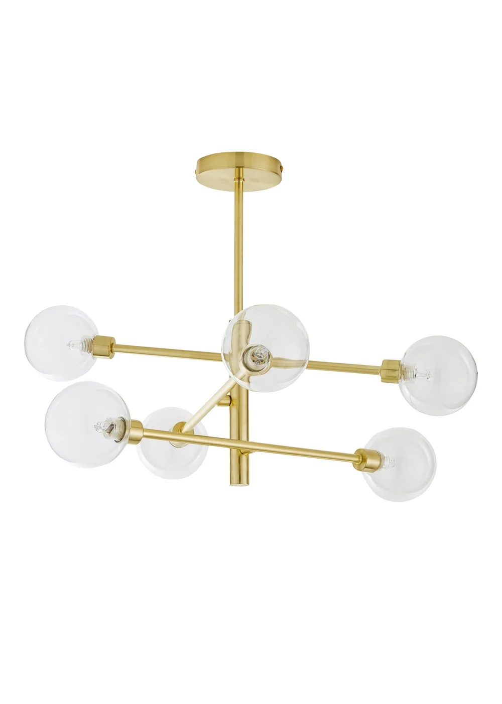 Inlight Nova Semi Flush Ceiling Light Brass (56cm x 60cm x 60cm) - One Size Image 5