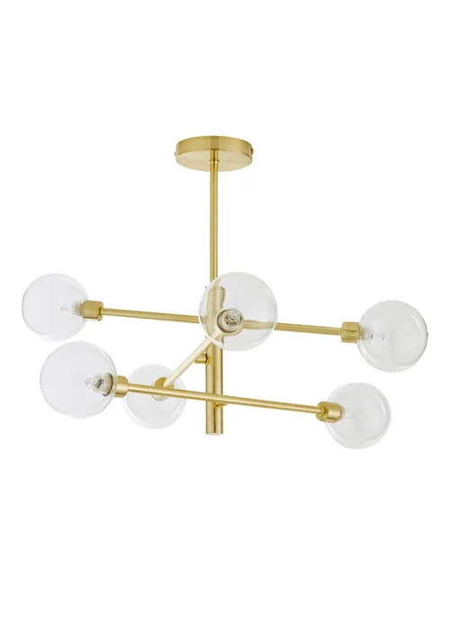 Inlight Nova Semi Flush Ceiling Light Brass (56cm x 60cm x 60cm) - One Size Image 5