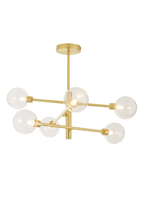 Inlight Nova Semi Flush Ceiling Light Brass (56cm x 60cm x 60cm) - One Size Image 4