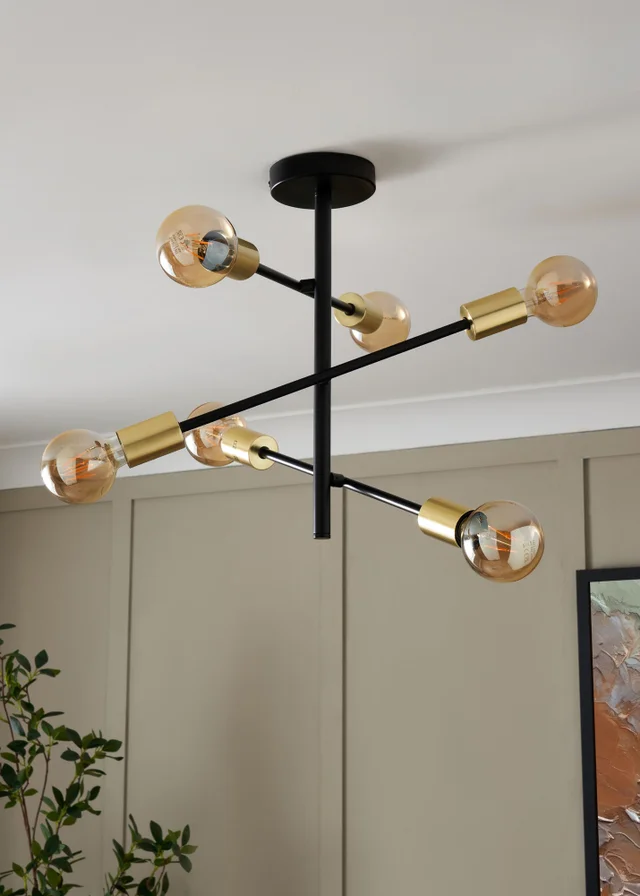 Inlight Tribecca Semi Flush 6LT Ceiling Light (64cm x 56cm x 40cm)