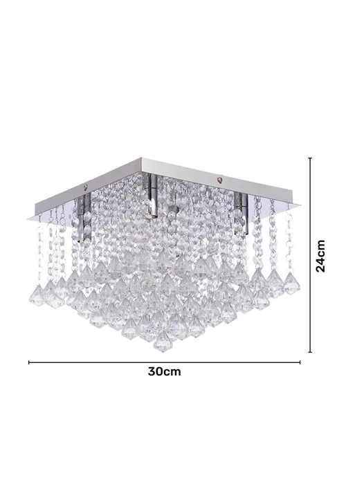 Inlight Lexi Flush Pendant Light (24cm x 30cm x 30cm) - One Size Image 6
