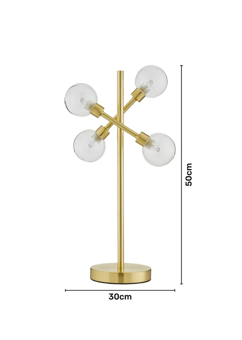 Inlight Nova Brass Table Lamp (50cm x 15cm x 15cm) - One Size Image 5