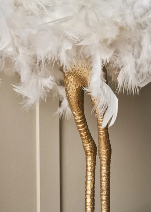 Inlight Ostrich Feather Table Lamp (50cm x 30cm x 30cm) - One Size Image 3