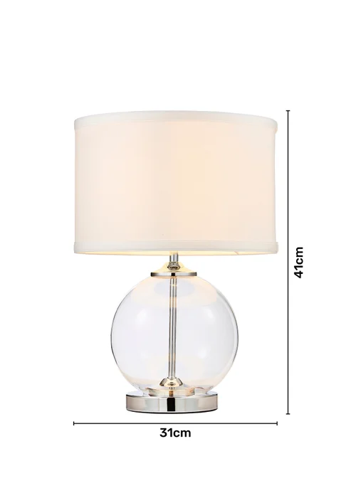 Inlight Small Dartmoor Glass Table Lamp (41cm x 28cm) - One Size Image 6