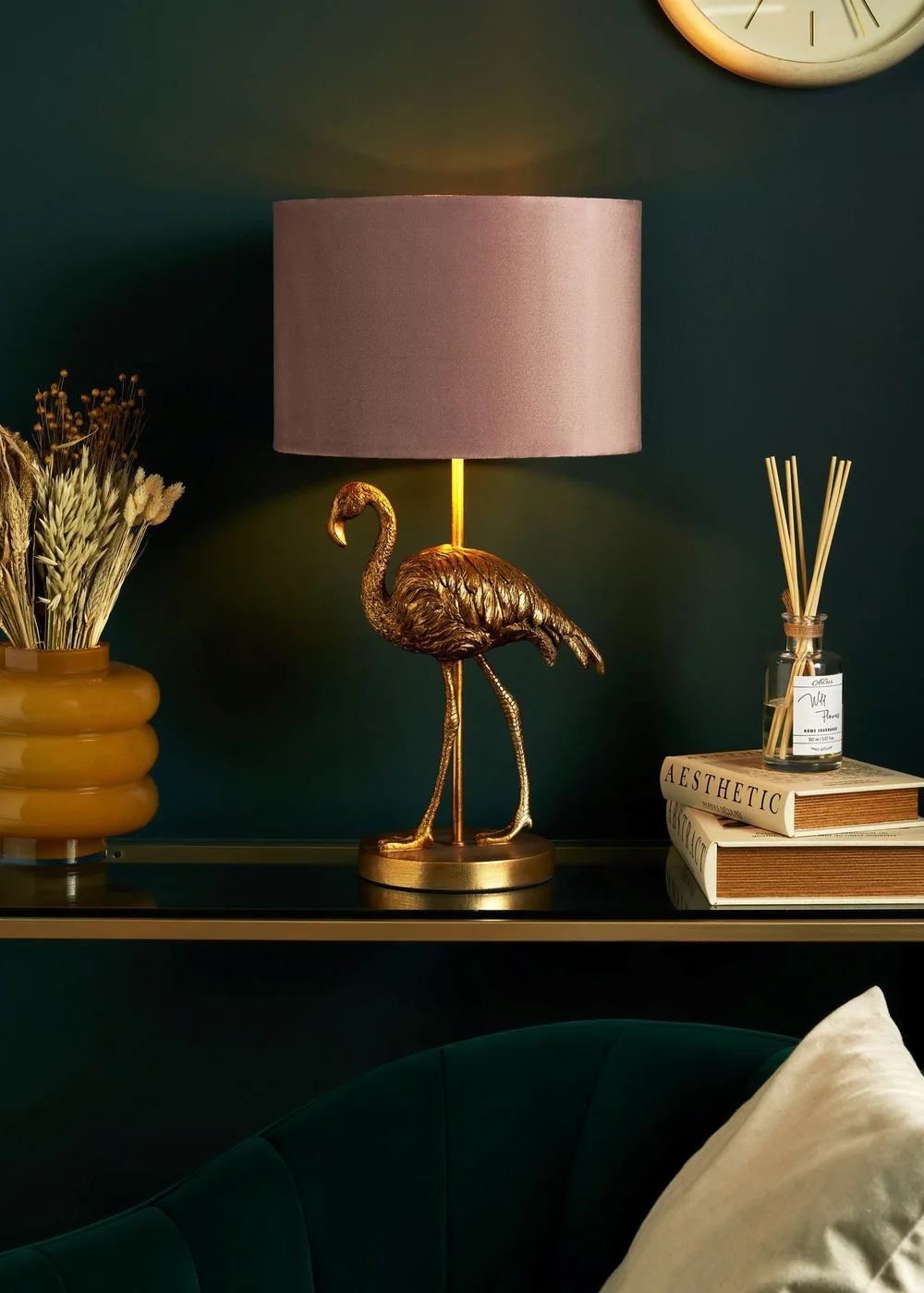 Inlight Gold Flamingo Table Lamp (56cm x 30cm x 30cm) - One Size Image 1