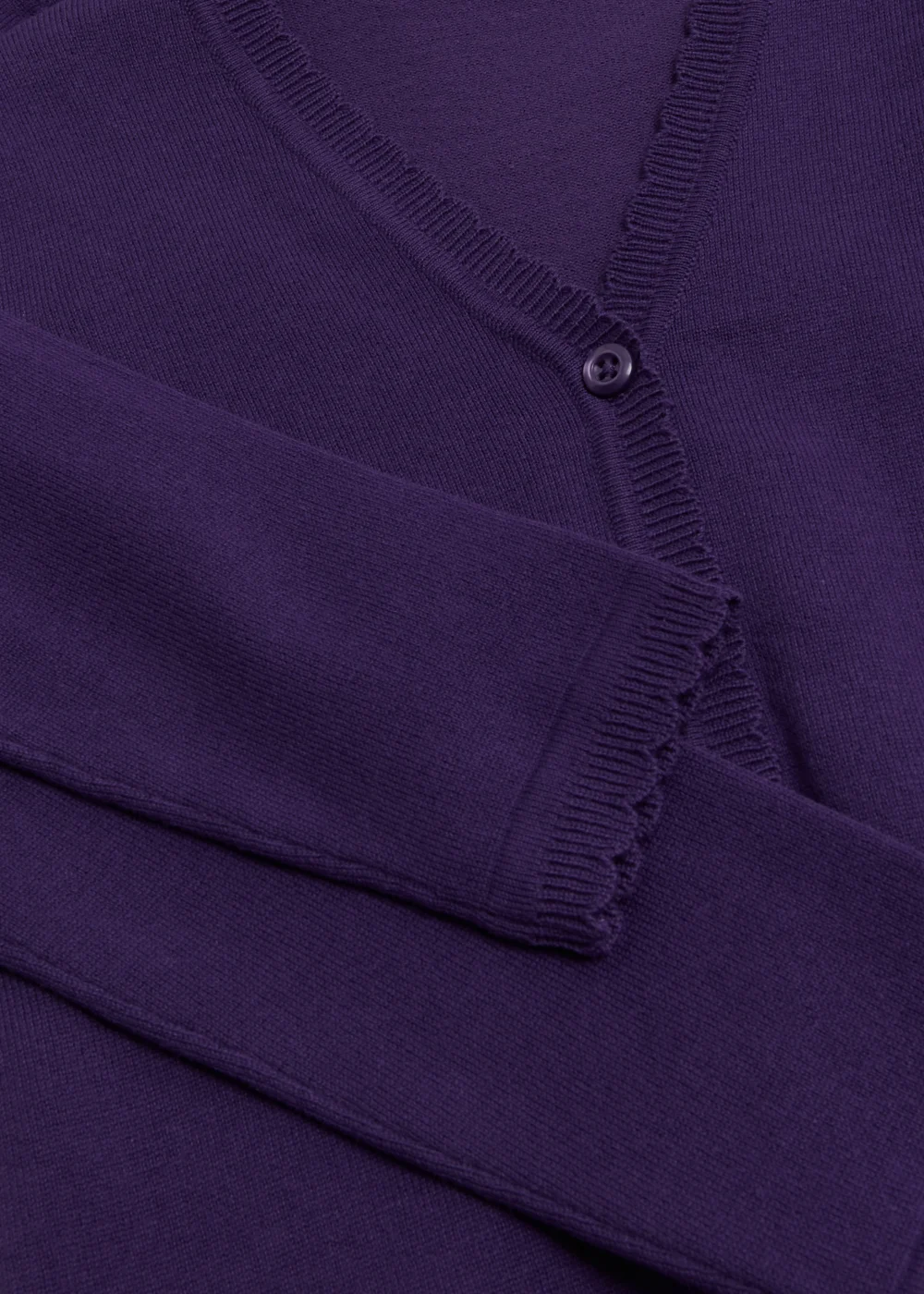 Girls 2 Pack Purple Scallop Edge School Cardigans (3-13yrs) - Age 3 Years Image 2