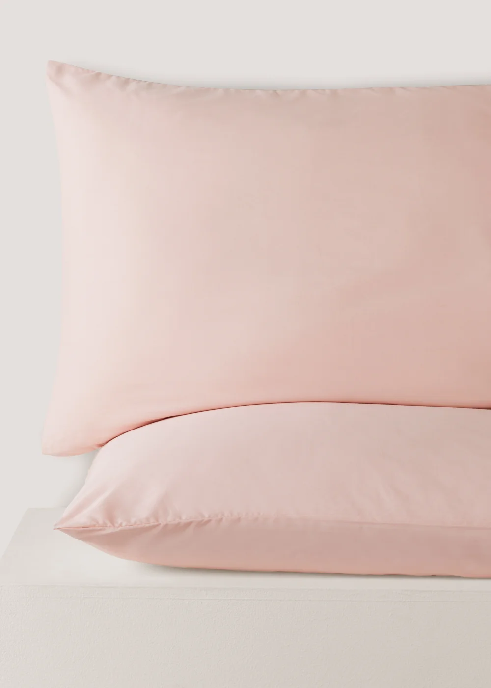 Pink 100% Cotton Housewife Pillowcase Pair - One Size Image 1