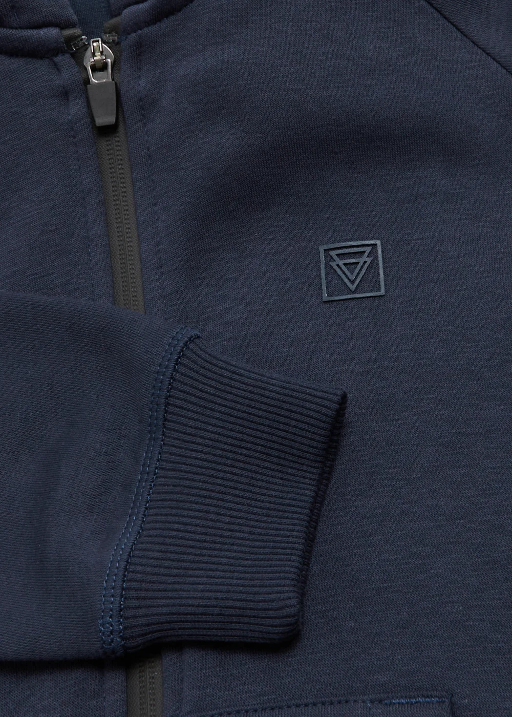 Boys Navy Mesh Zip Up Hoodie (4-16yrs) - 4 Yrs Image 2