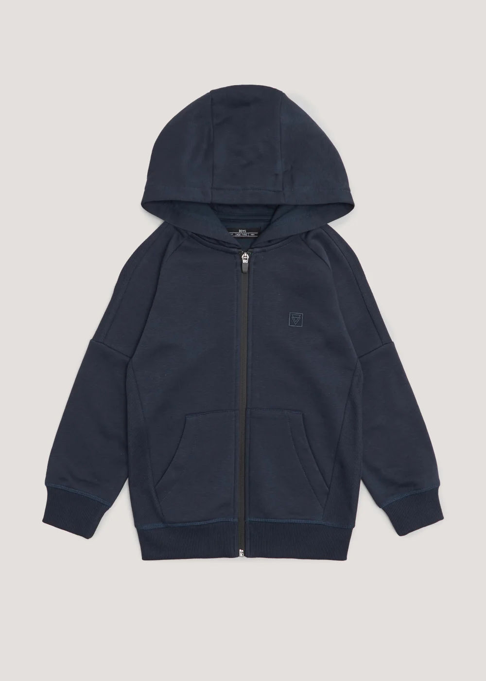 Boys Navy Mesh Zip Up Hoodie (4-16yrs) - 4 Yrs Image 1