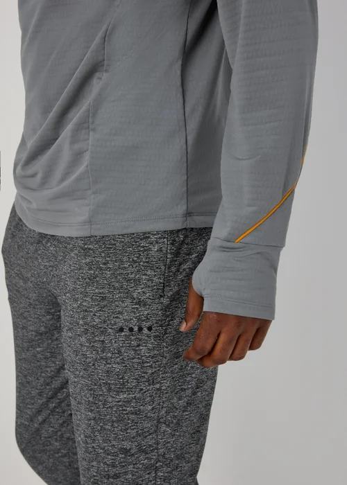 Souluxe Grey & Orange Half Zip Sports Sweatshirt - S Image 5