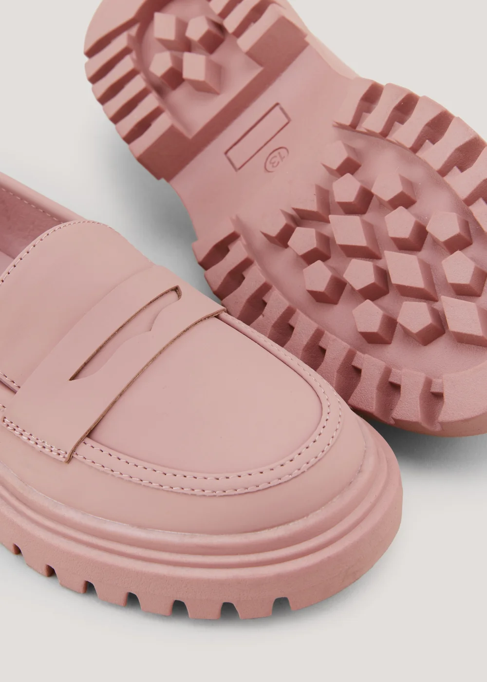 Girls Pink Chunky Loafer - Size 3 Image 2