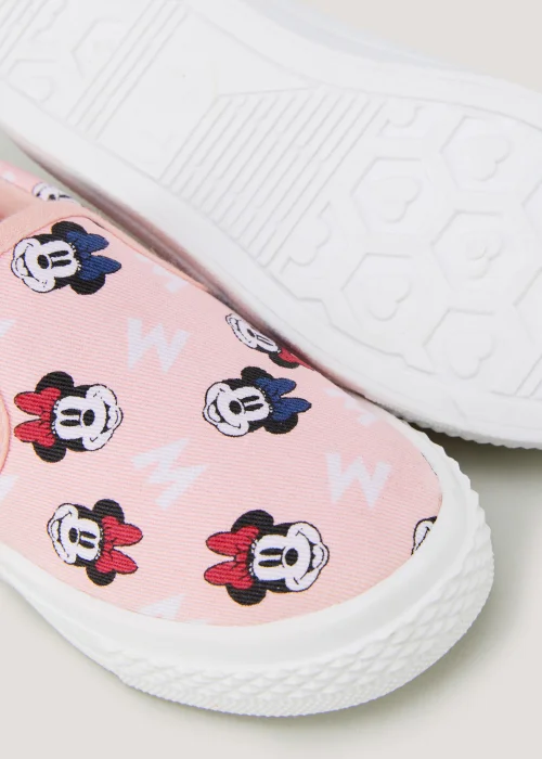 Kids Pink Disney Minnie Mouse Canvas Pumps (Younger 4-12) - Size 4 Infants Image 2