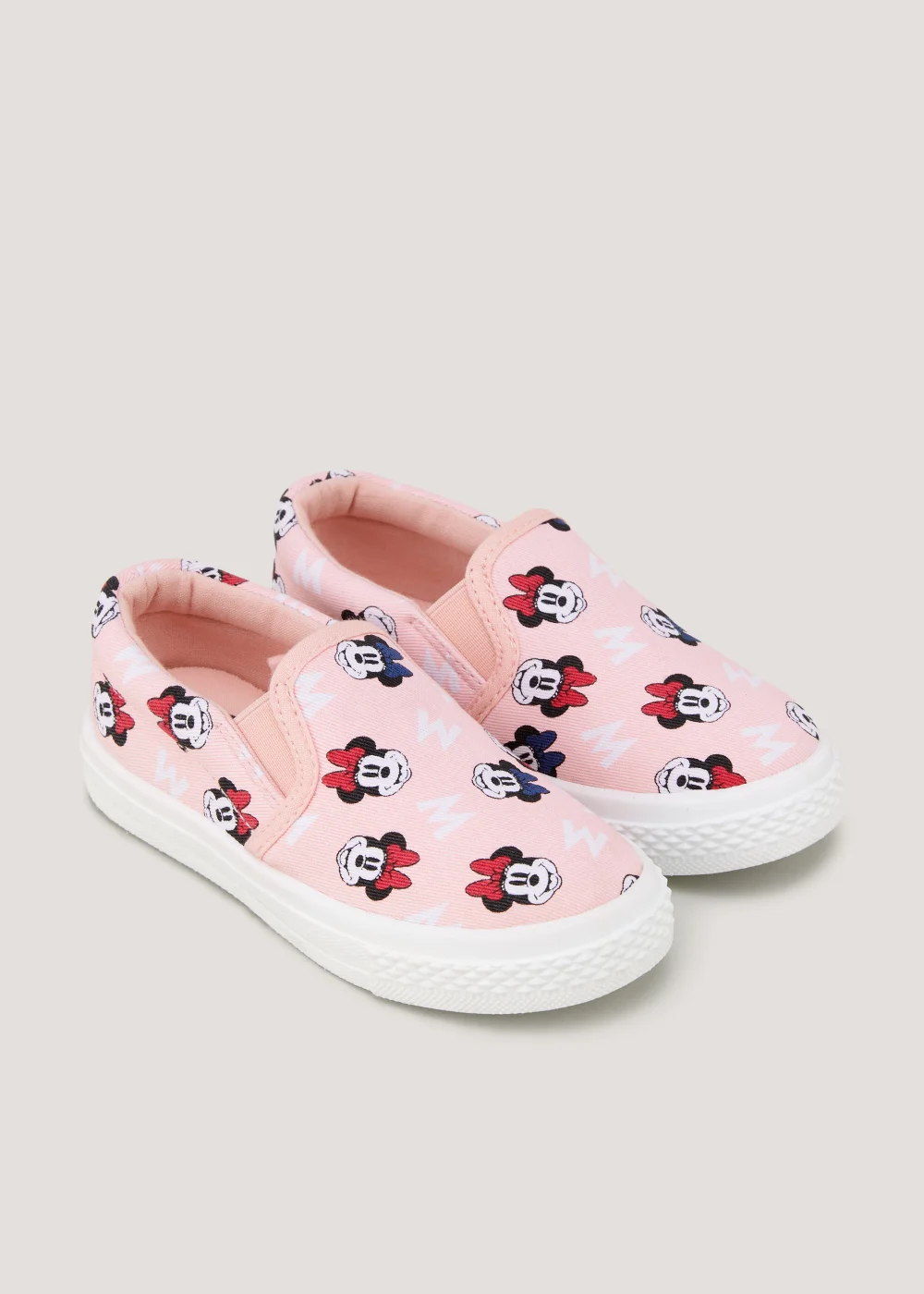Kids Pink Disney Minnie Mouse Canvas Pumps (Younger 4-12) - Size 4 Infants Image 1