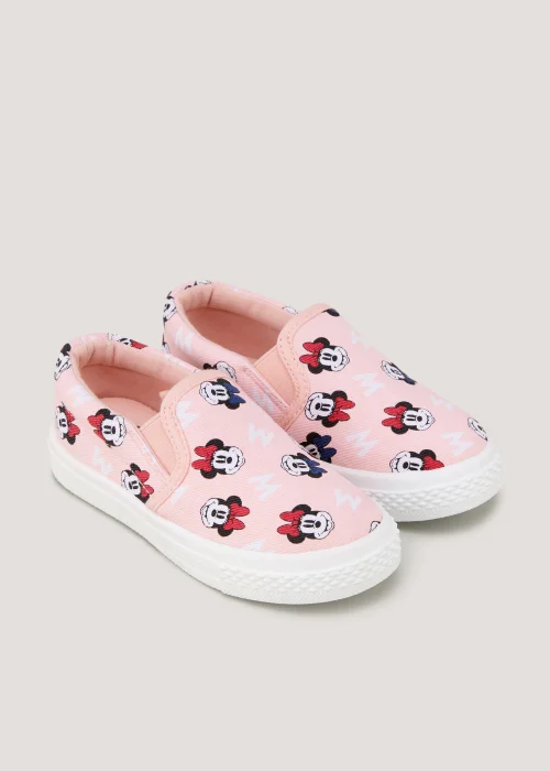 Kids Pink Disney Minnie Mouse Canvas Pumps (Younger 4-12) - Size 4 Infants Image 1