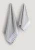 2 Pack Light Grey Bale 100% Cotton Towels - Hand Towel Image 1