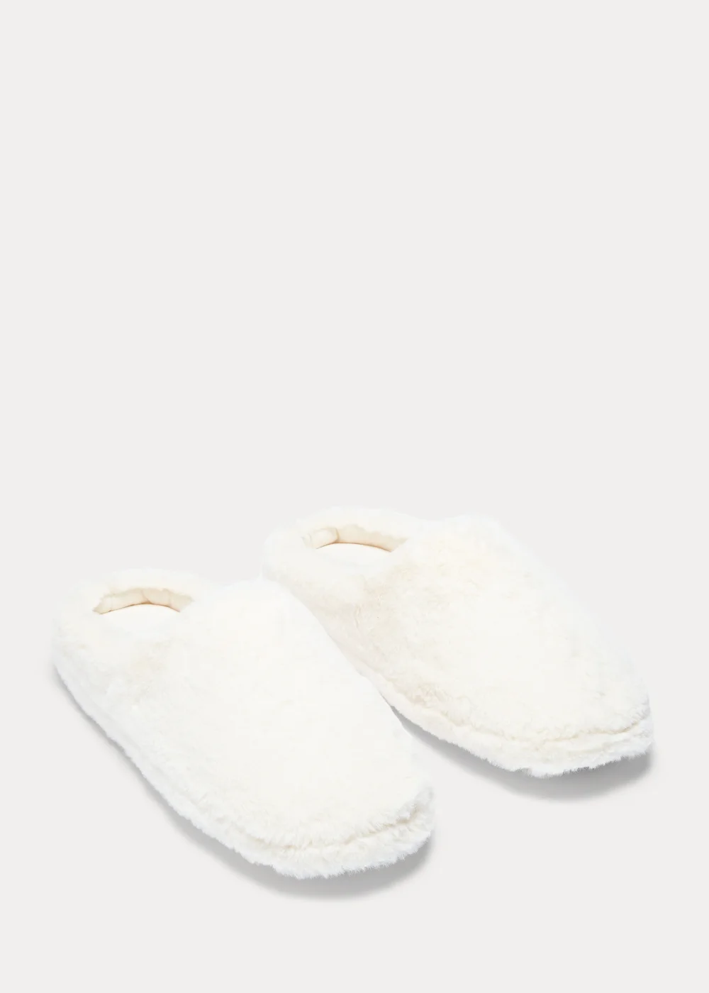 Cream Mule Slippers - Small Image 1