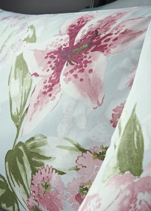 Duck Egg Floral Duvet Cover - Single Image 2