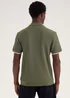Khaki Textured Ribbed Polo Shirt - S Image 2