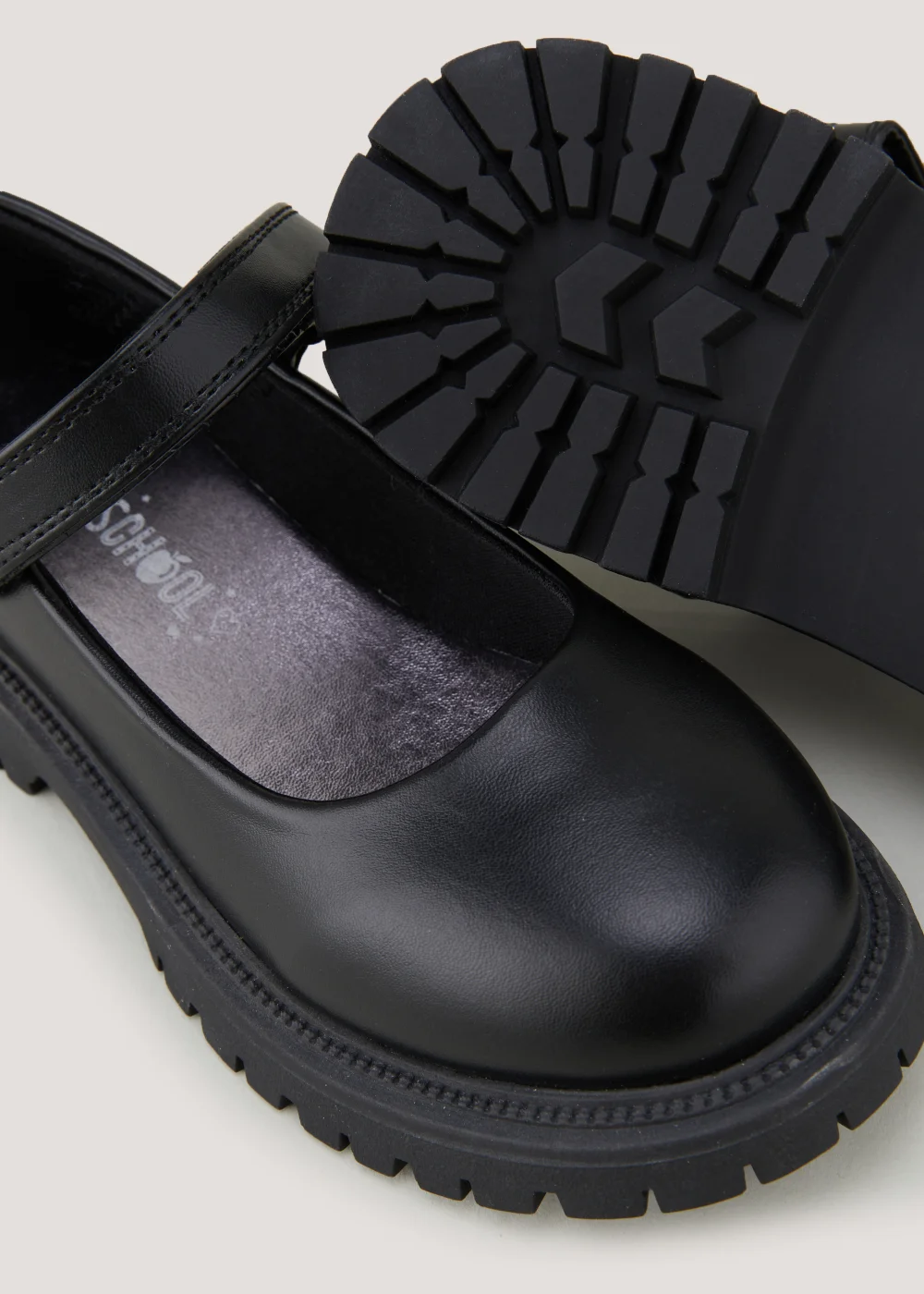Girls Black School Shoes (Younger 10-Older 5) - Size 1 Image 2