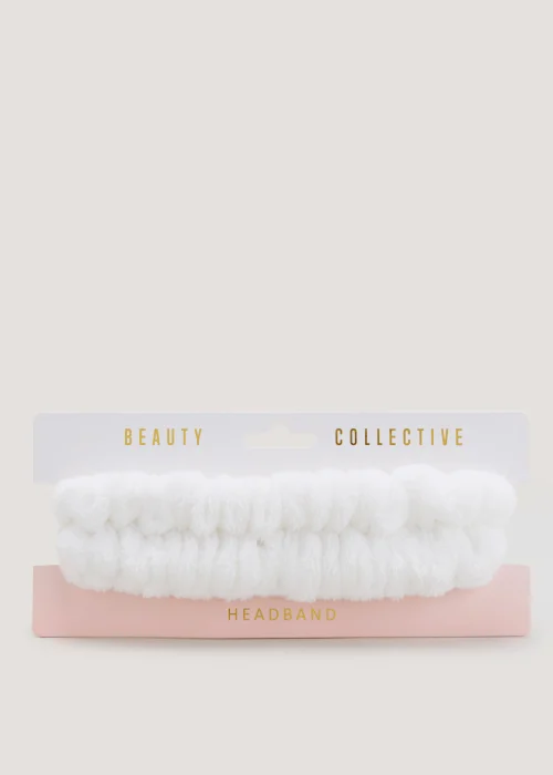 Beauty Collective White Makeup Headband Image 1