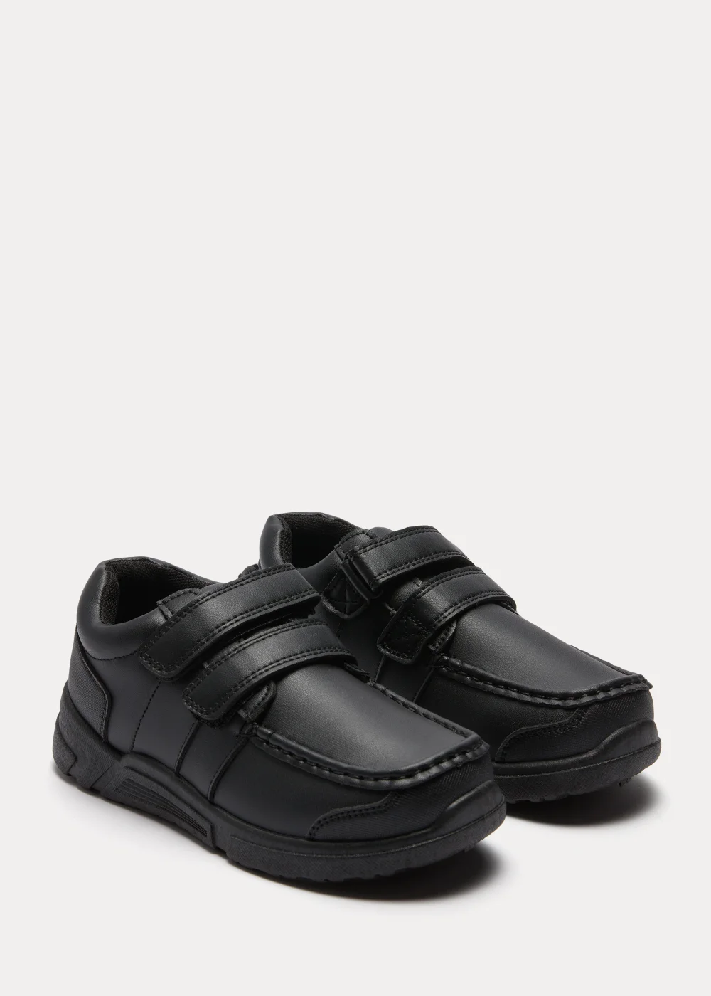 Boys Black Chunky Scuff Resistant School Shoes (Younger 7-Older 6) - Size 1 Image 1