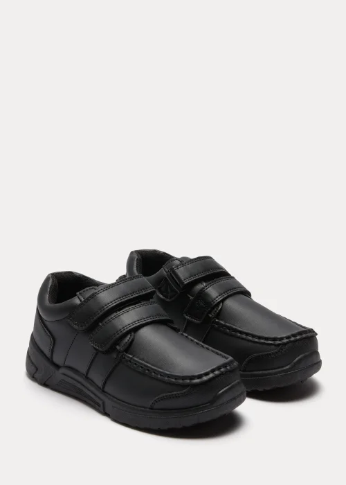 Boys Black Chunky Scuff Resistant School Shoes (Younger 7-Older 6) - Size 1 Image 1