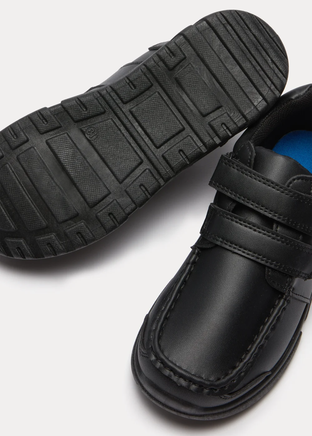 Boys Black Chunky Scuff Resistant School Shoes (Younger 7-Older 6) - Size 1 Image 2