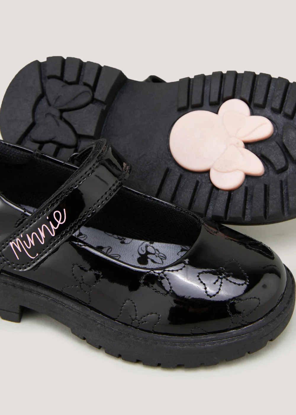 Kids Black Minnie Mouse School Shoes (Younger 6-12) - Size 6 Infants Image 2