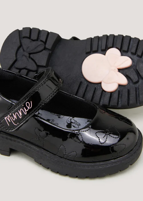 Kids Black Minnie Mouse School Shoes (Younger 6-12) - Size 6 Infants Image 2