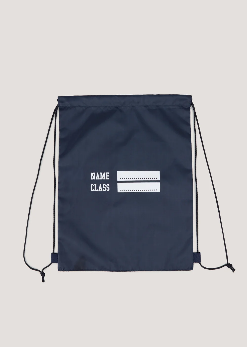 Kids Navy School Drawstring Bag - One Size Image 1