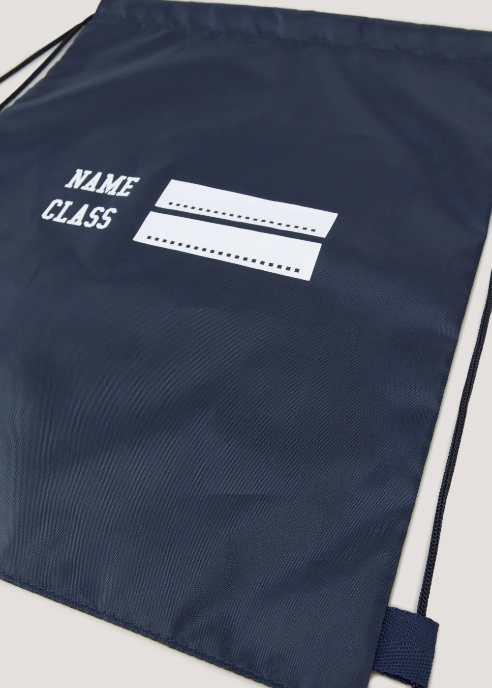 Kids Navy School Drawstring Bag - One Size Image 2