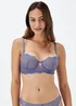 Blue Lace Longline Bra - 32B Image 1