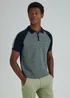 Sage Geometric Print Zip Up Polo Shirt - S Image 1